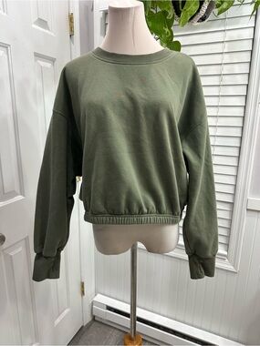 JoyLab Olive Green Crewneck Pullover